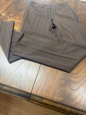 Requirements Brown Pinstripe Men's Dress Pants